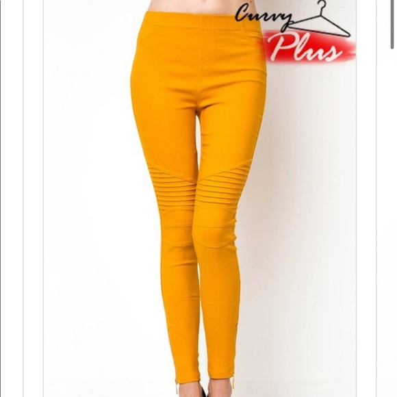 mustard jeggings plus size